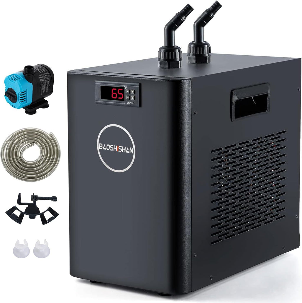 BAOSHISHAN 1/10 HP Aquarium Chiller – 42 Gallon, 110V